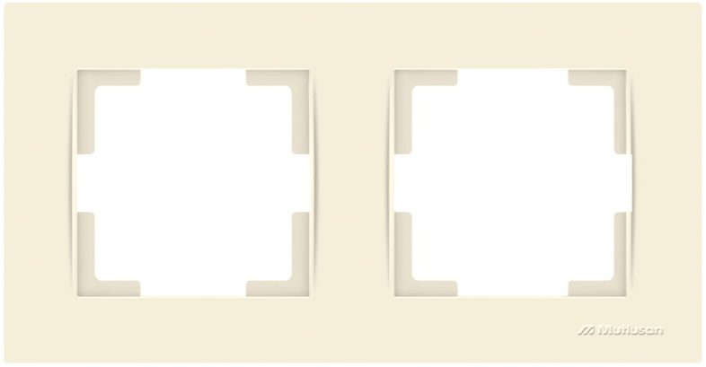 Рамка двухместная MUTLUSAN Rita кремовая (2220 800 1202) купить в Мастак Рамка двухместная MUTLUSAN Rita кремовая (2220 800 1202) купить в сети строительных магазинов Мастак