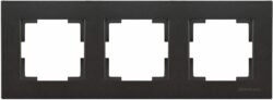 Рамка трехместная MUTLUSAN Rita черная (2220 800 1384) купить в сети строительных магазинов Мастак