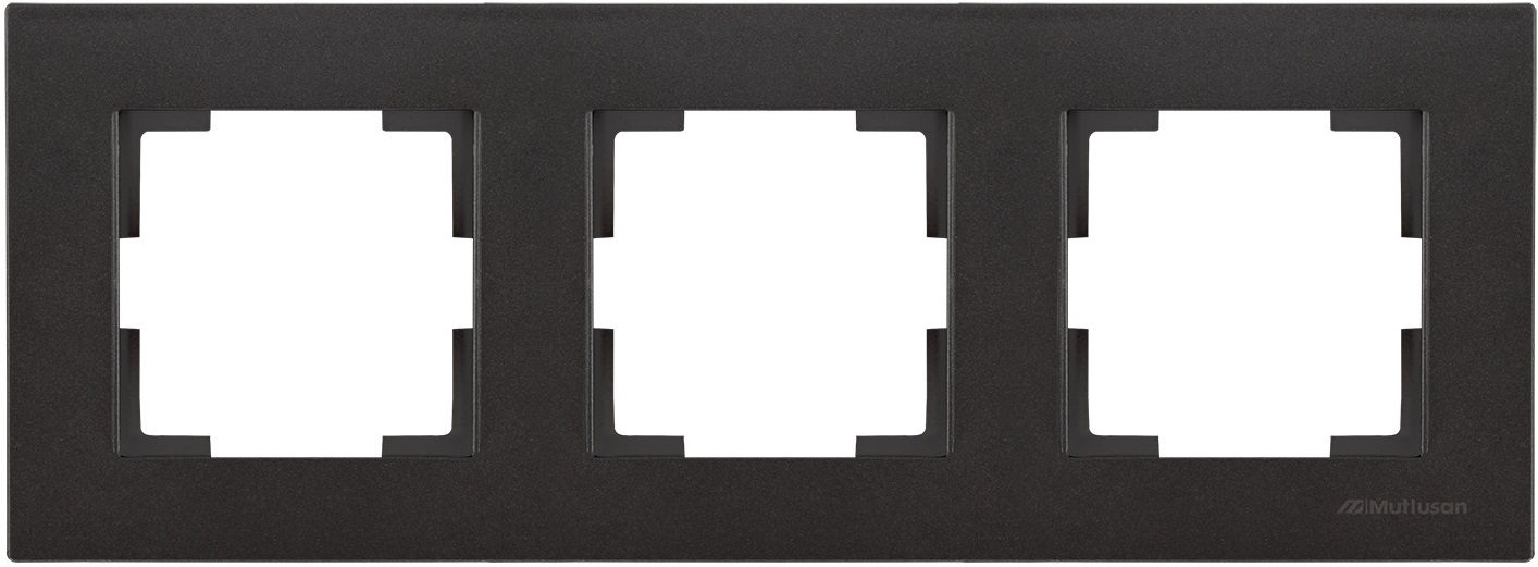 Рамка трехместная MUTLUSAN Rita черная (2220 800 1384) купить в Мастак Рамка трехместная MUTLUSAN Rita черная (2220 800 1384) купить в сети строительных магазинов Мастак