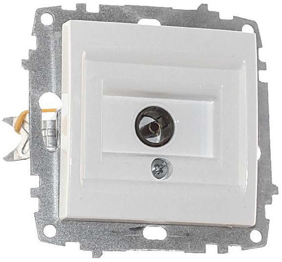 Розетка телевизионная оконечная EL-BI Zena белая (609-015600-246) купить в Мастак Розетка телевизионная оконечная EL-BI Zena белая (609-015600-246) купить в сети строительных магазинов Мастак