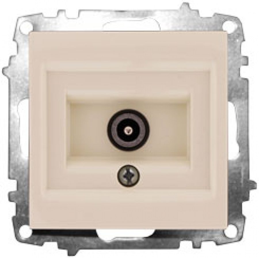 Розетка телевизионная оконечная EL-BI Zena кремовый (609-010300-246) купить в Мастак Розетка телевизионная оконечная EL-BI Zena кремовый (609-010300-246) купить в сети строительных магазинов Мастак