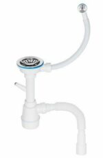 Сифон для кухни выпуск 3 1/2" круглый перелив гибкая труба 1 1/2"- 40/50 мм AV ENGINEERING (AVE129777) купить в сети строительных магазинов Мастак