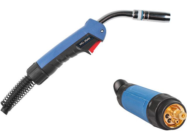 Горелка сварочная MIG MAG SOLARIS WG-25AK 5 м 230 А (WG-25AK5) купить в Мастак Горелка сварочная MIG MAG SOLARIS WG-25AK 5 м 230 А (WG-25AK5) купить в сети строительных магазинов Мастак