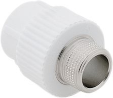 Ниппель ПП 25х1/2" с наружной резьбой белый РосТурПласт (10664) купить в Мастак Ниппель ПП 25х1/2" с наружной резьбой белый РосТурПласт (10664) купить в сети строительных магазинов Мастак