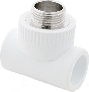 Тройник ПП 25х1/2" с наружной резьбой белый РосТурПласт (10755) купить в Мастак Тройник ПП 25х1/2" с наружной резьбой белый РосТурПласт (10755) купить в сети строительных магазинов Мастак