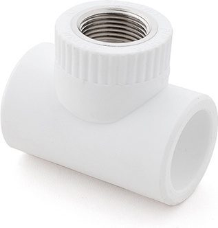 Тройник ПП 32х1/2" с внутренней резьбой белый РосТурПласт (10748) купить в Мастак Тройник ПП 32х1/2" с внутренней резьбой белый РосТурПласт (10748) купить в сети строительных магазинов Мастак
