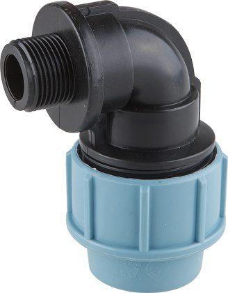 Угольник ПНД компрессионный25x3/4" с наружной резьбой AV ENGINEERING (AVE1032534) купить в Мастак Угольник ПНД компрессионный25x3/4" с наружной резьбой AV ENGINEERING (AVE1032534) купить в сети строительных магазинов Мастак