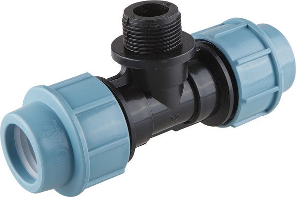 Тройник ПНД компрессионный 20x3/4" с наружной резьбой AV ENGINEERING (AVE1092034) купить в Мастак Тройник ПНД компрессионный 20x3/4" с наружной резьбой AV ENGINEERING (AVE1092034) купить в сети строительных магазинов Мастак