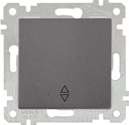 Выключатель одноклавишный проходной скрытый MUTLUSAN Rita дымчатый (2200 403 0295) купить в Мастак Выключатель одноклавишный проходной скрытый MUTLUSAN Rita дымчатый (2200 403 0295) купить в сети строительных магазинов Мастак