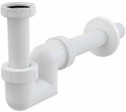 Сифон для умывальника и биде пластик O32 ALCAPLAST (A45F-DN32-BL-01) купить в сети строительных магазинов Мастак