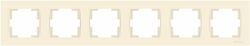 Рамка шестиместная MUTLUSAN Rita кремовая (2220 800 1602) купить в сети строительных магазинов Мастак