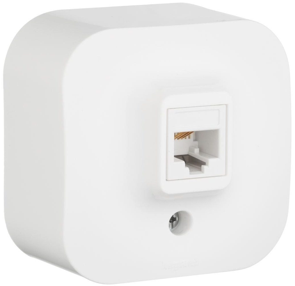 Розетка телефонная LEGRAND Quteo белая (782214) купить в Мастак Розетка телефонная LEGRAND Quteo белая (782214) купить в сети строительных магазинов Мастак