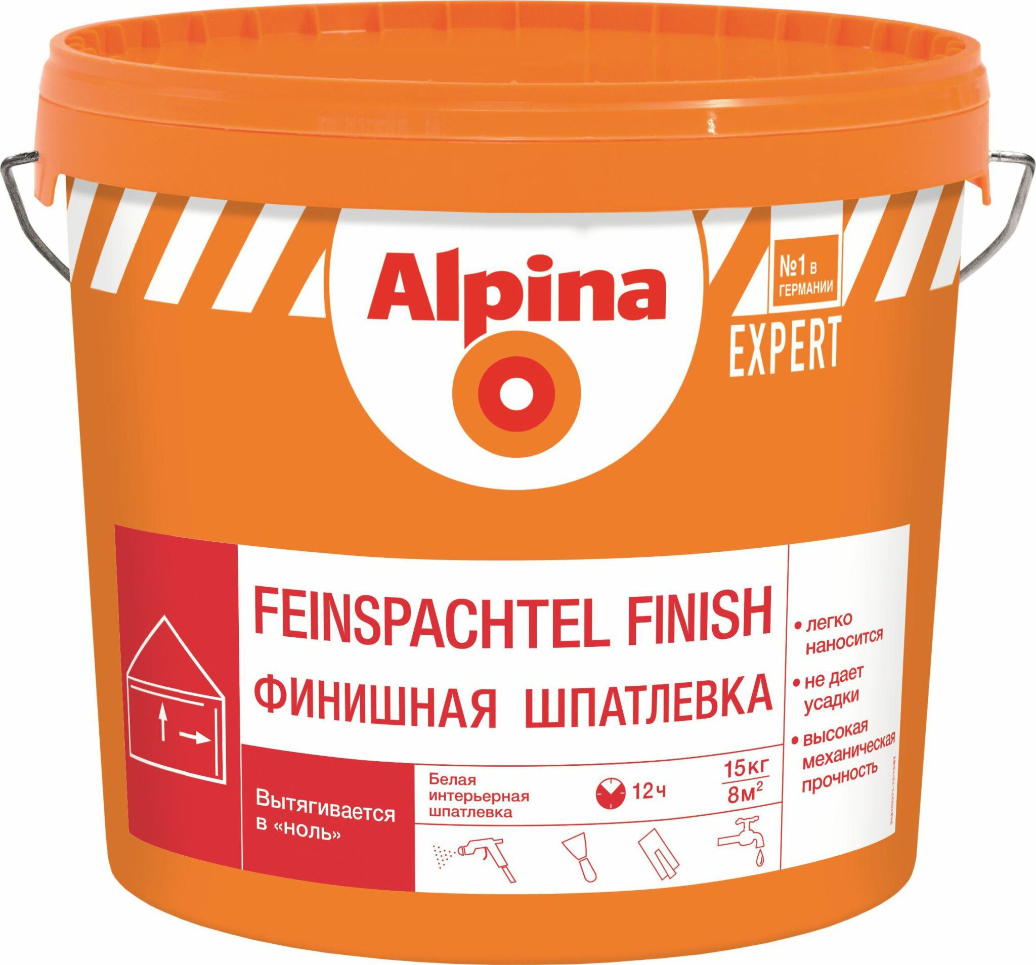 Шпатлевка полимерная финишная ALPINA Expert Feinspachtel Finish белая 15 кг купить в Мастак Шпатлевка полимерная финишная ALPINA Expert Feinspachtel Finish белая 15 кг купить в сети строительных магазинов Мастак