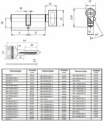 Евроцилиндр с вертушкой APECS SМ-60 30x30 никель (SМ-60-C-NI) купить в сети строительных магазинов Мастак