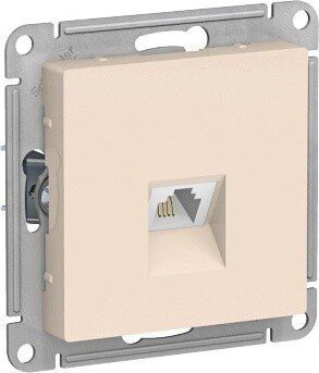Розетка телефонная SCHNEIDER ELECTRIC AtlasDesign бежевая (ATN000281) купить в Мастак Розетка телефонная SCHNEIDER ELECTRIC AtlasDesign бежевая (ATN000281) купить в сети строительных магазинов Мастак