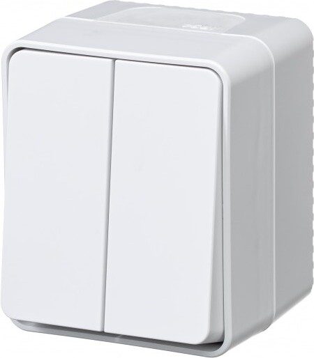 Выключатель двухклавишный наружный SCHNEIDER ELECTRIC AtlasDesign Profi54 белый (ATN540151) купить в Мастак Выключатель двухклавишный наружный SCHNEIDER ELECTRIC AtlasDesign Profi54 белый (ATN540151) купить в сети строительных магазинов Мастак