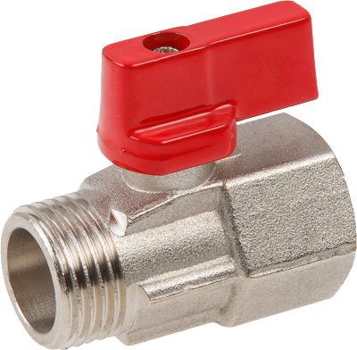 Кран шаровой Mini 1/2" с внутренней-наружной резьбой красная ручка AV ENGINEERING (AVE13712R) купить в Мастак Кран шаровой Mini 1/2" с внутренней-наружной резьбой красная ручка AV ENGINEERING (AVE13712R) купить в сети строительных магазинов Мастак