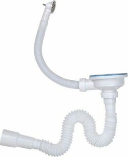 Сифон для кухни 3 1/2" гофрированный с круглым переливом выход 40/50 мм AV ENGINEERING (AVE129778) купить в сети строительных магазинов Мастак