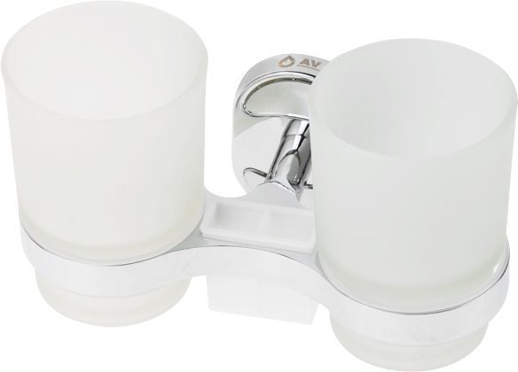 Стакан с подставкой двойной AV ENGINEERING AVE275-06 купить в Мастак Стакан с подставкой двойной AV ENGINEERING AVE275-06 купить в сети строительных магазинов Мастак