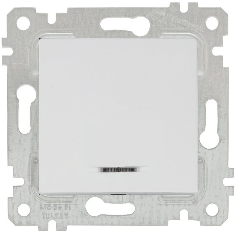 Выключатель одноклавишный скрытый с подсветкой MUTLUSAN Rita белый (2200 415 0201) купить в Мастак Выключатель одноклавишный скрытый с подсветкой MUTLUSAN Rita белый (2200 415 0201) купить в сети строительных магазинов Мастак