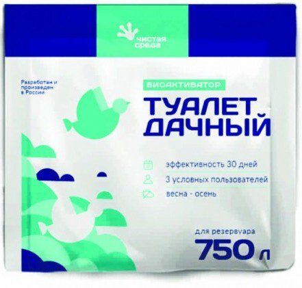 Средство для биотуалета ЧИСТАЯ СРЕДА Биоактиватор Туалет дачный 750 л 30 г купить в Мастак Средство для биотуалета ЧИСТАЯ СРЕДА Биоактиватор Туалет дачный 750 л 30 г купить в сети строительных магазинов Мастак