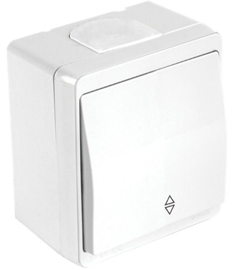 Выключатель одноклавишный проходной наружный MUTLUSAN Nemliyer белый (2150 003 0101) купить в Мастак Выключатель одноклавишный проходной наружный MUTLUSAN Nemliyer белый (2150 003 0101) купить в сети строительных магазинов Мастак