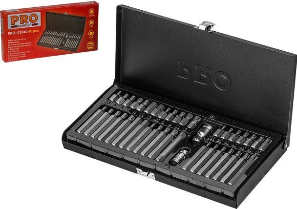 Набор бит 40 штук в металлическом боксе PRO STARTUL (PRO-41040) купить в Мастак Набор бит 40 штук в металлическом боксе PRO STARTUL (PRO-41040) купить в сети строительных магазинов Мастак