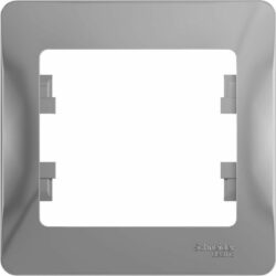 Рамка SCHNEIDER ELECTRIC Glossa алюминий (GSL000301) купить в сети строительных магазинов Мастак