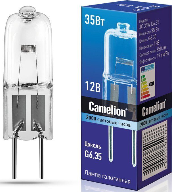 Лампа галогенная G6.35 CAMELION JC 35 Вт купить в Мастак Лампа галогенная G6.35 CAMELION JC 35 Вт купить в сети строительных магазинов Мастак