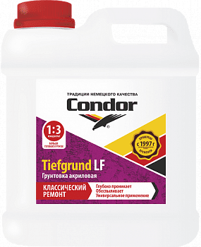 Грунтовка CONDOR Tiefgrund LF концентрат 10 кг купить в Мастак Грунтовка CONDOR Tiefgrund LF концентрат 10 кг купить в сети строительных магазинов Мастак