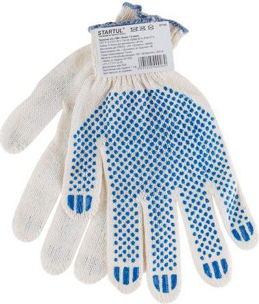 Перчатки хлопчатобумажные с ПВХ точечным покрытием Точка размер 9 STARTUL (ST7191) купить в Мастак Перчатки хлопчатобумажные с ПВХ точечным покрытием Точка размер 9 STARTUL (ST7191) купить в сети строительных магазинов Мастак