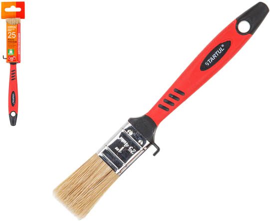Кисть плоская STARTUL Profi 25 мм (ST0114-25) купить в Мастак Кисть плоская STARTUL Profi 25 мм (ST0114-25) купить в сети строительных магазинов Мастак
