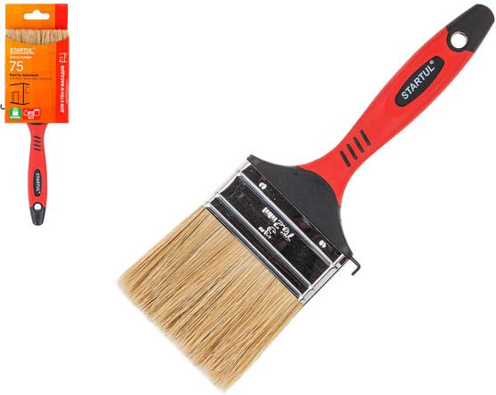 Кисть плоская STARTUL Profi 75 мм (ST0114-75) купить в Мастак Кисть плоская STARTUL Profi 75 мм (ST0114-75) купить в сети строительных магазинов Мастак