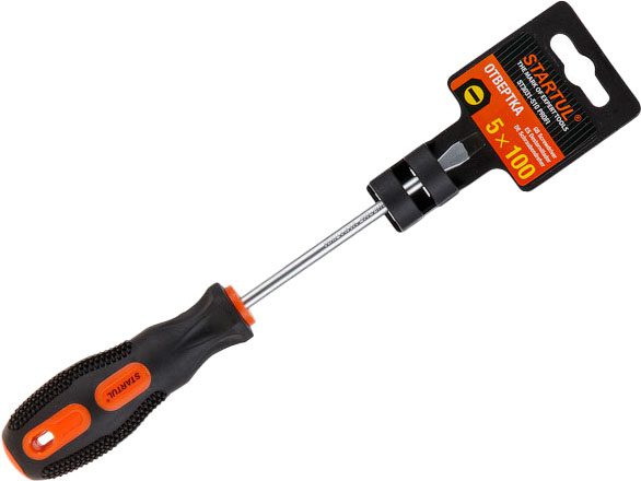 Отвертка шлицевая SL5 100 мм STARTUL Profi (ST3031-510) купить в Мастак Отвертка шлицевая SL5 100 мм STARTUL Profi (ST3031-510) купить в сети строительных магазинов Мастак