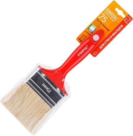 Кисть плоская STARTUL Master 75 мм (ST0113-75) купить в Мастак Кисть плоская STARTUL Master 75 мм (ST0113-75) купить в сети строительных магазинов Мастак