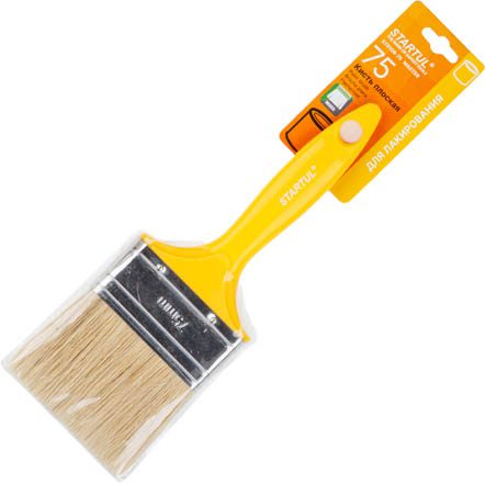 Кисть плоская STARTUL Master 75 мм (ST0108-75) купить в Мастак Кисть плоская STARTUL Master 75 мм (ST0108-75) купить в сети строительных магазинов Мастак