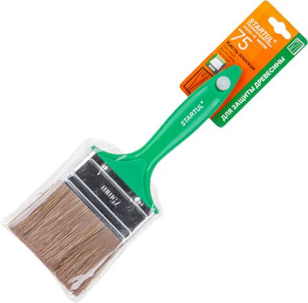 Кисть плоская STARTUL Master 75 мм (ST0107-75) купить в Мастак Кисть плоская STARTUL Master 75 мм (ST0107-75) купить в сети строительных магазинов Мастак