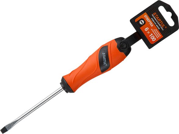 Отвертка шлицевая SL6 100 мм STARTUL Master (ST3053-610) купить в Мастак Отвертка шлицевая SL6 100 мм STARTUL Master (ST3053-610) купить в сети строительных магазинов Мастак