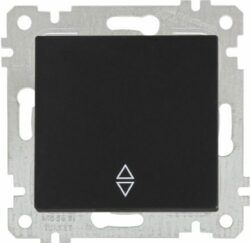 Выключатель одноклавишный проходной скрытый MUTLUSAN Rita черный (2200 403 0284) купить в сети строительных магазинов Мастак