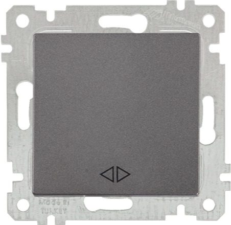 Выключатель одноклавишный перекрестный скрытый MUTLUSAN Rita дымчатый (2200 408 0195) купить в Мастак Выключатель одноклавишный перекрестный скрытый MUTLUSAN Rita дымчатый (2200 408 0195) купить в сети строительных магазинов Мастак