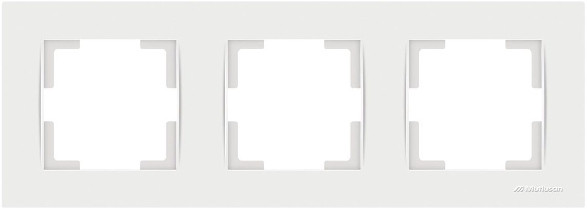 Рамка трехместная MUTLUSAN Rita белая (2220 800 1301) купить в Мастак Рамка трехместная MUTLUSAN Rita белая (2220 800 1301) купить в сети строительных магазинов Мастак