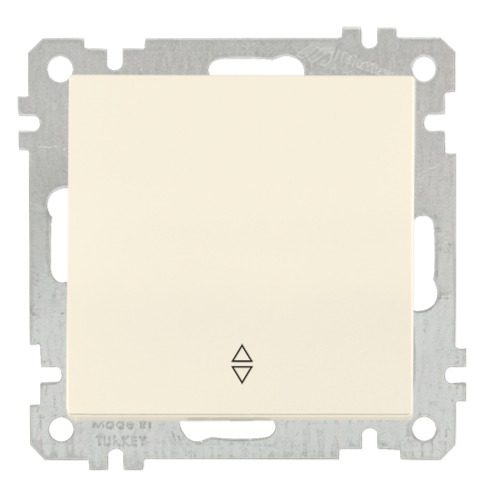 Выключатель одноклавишный проходной скрытый MUTLUSAN Daria кремовый (2100 403 0102) купить в Мастак Выключатель одноклавишный проходной скрытый MUTLUSAN Daria кремовый (2100 403 0102) купить в сети строительных магазинов Мастак