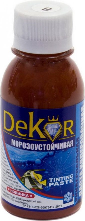 Колер DEKOR №8 красно-коричневый 0 Колер DEKOR №8 красно-коричневый 0