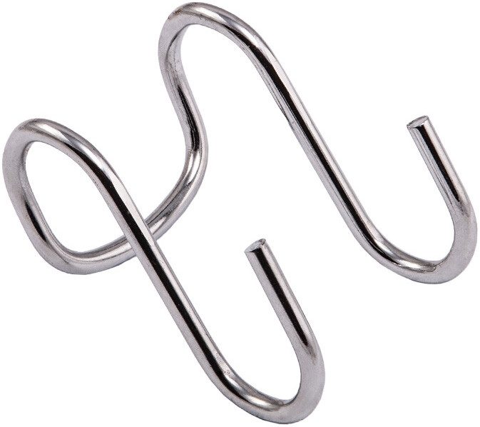 Крючок для рейлинга AKS двойной d16мм хром (11369) купить в Мастак Крючок для рейлинга AKS двойной d16мм хром (11369) купить в сети строительных магазинов Мастак