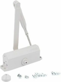 Доводчик дверной гидравлический APECS DC-20.4/1050/085-A2-W белый (00021250) купить в сети строительных магазинов Мастак