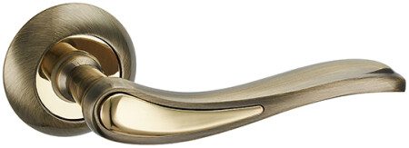 Ручка дверная на розетке LOCKIT Виктория AL AB/GP бронза Ручка дверная на розетке LOCKIT Виктория AL AB/GP бронза