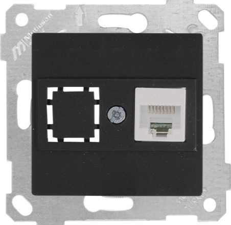 Розетка компьютерная MUTLUSAN Rita черная (2200 136 0184) купить в Мастак Розетка компьютерная MUTLUSAN Rita черная (2200 136 0184) купить в сети строительных магазинов Мастак