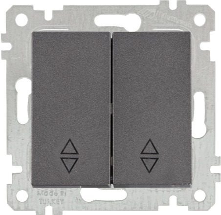 Выключатель двухклавишный проходной скрытый MUTLUSAN Rita дымчатый (2200 404 0295) купить в Мастак Выключатель двухклавишный проходной скрытый MUTLUSAN Rita дымчатый (2200 404 0295) купить в сети строительных магазинов Мастак