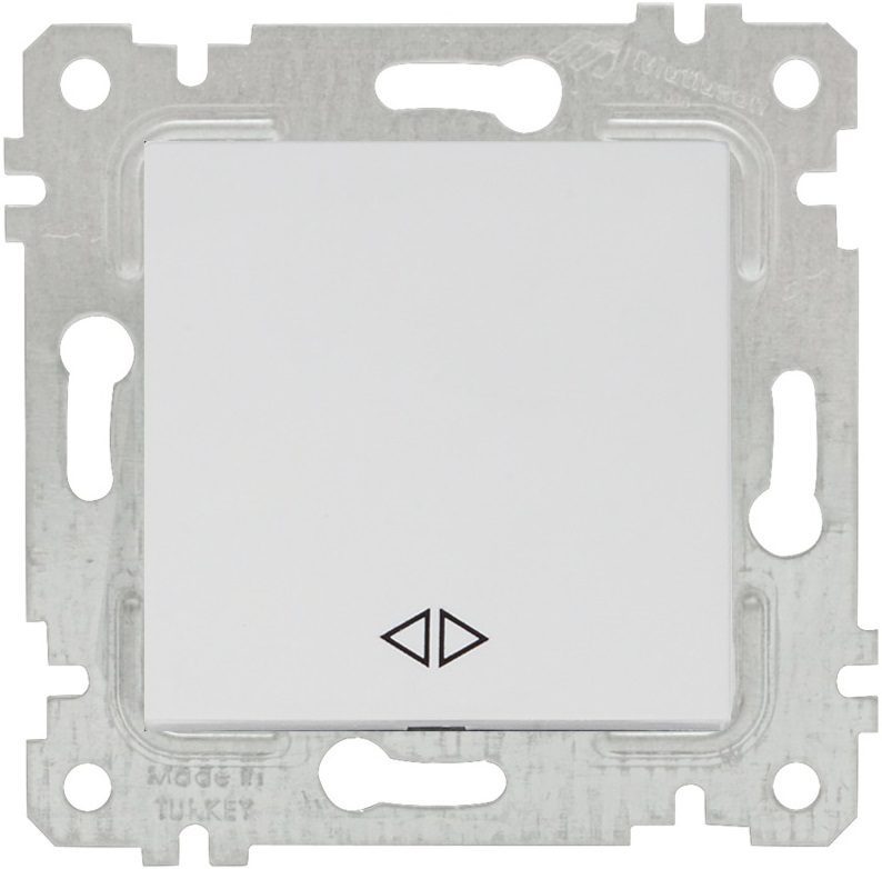 Выключатель одноклавишный перекрестный скрытый MUTLUSAN Rita белый (2200 408 0101) купить в Мастак Выключатель одноклавишный перекрестный скрытый MUTLUSAN Rita белый (2200 408 0101) купить в сети строительных магазинов Мастак