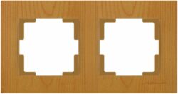 Рамка двухместная MUTLUSAN Rita дуб (2220 800 1258) купить в сети строительных магазинов Мастак